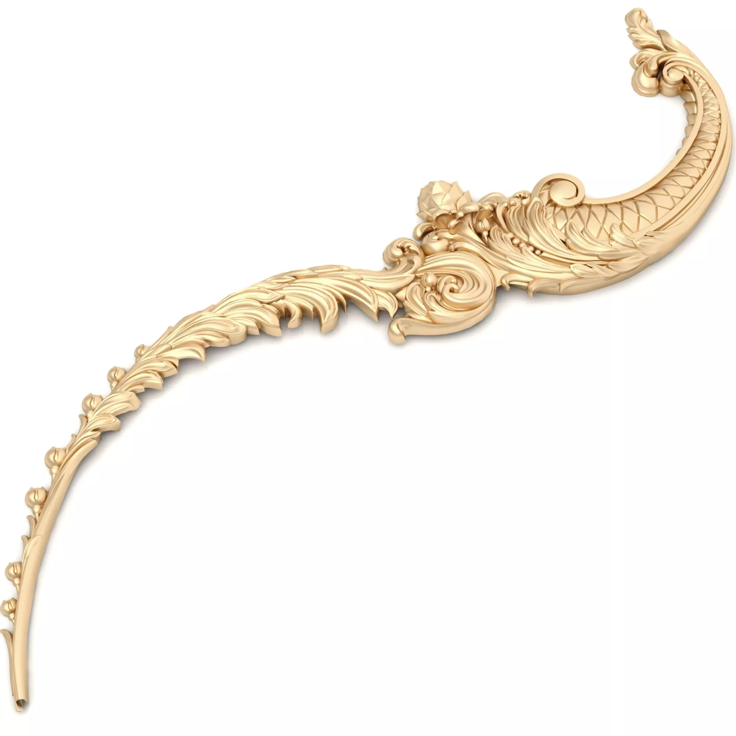 Bed Ornament Frame 5 - For CNC and Interior 3D model_0