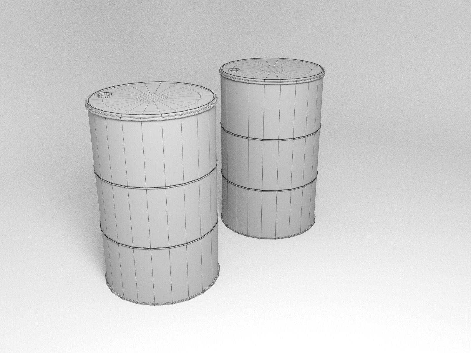 Rusty Fuel Barrels - Low Poly PBR Low-poly 3D model_4