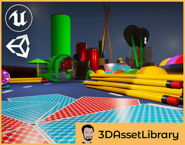 Micro Race Track Vol 1 For Unreal And Unity Low-poly 3D model