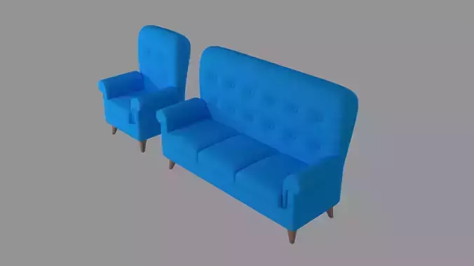 Chair Sofa low poly