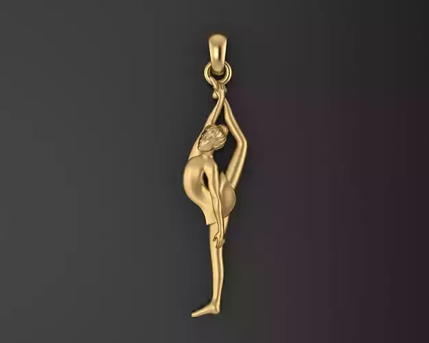 Pendant Gymnastic girl 3D print model