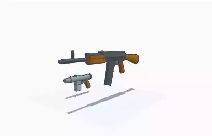 Custom AK rifle and Small Pistol