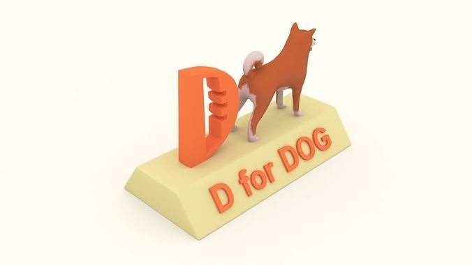 D for Dog Model 3D print model