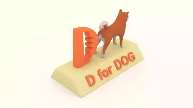 D for Dog Model 3D print model