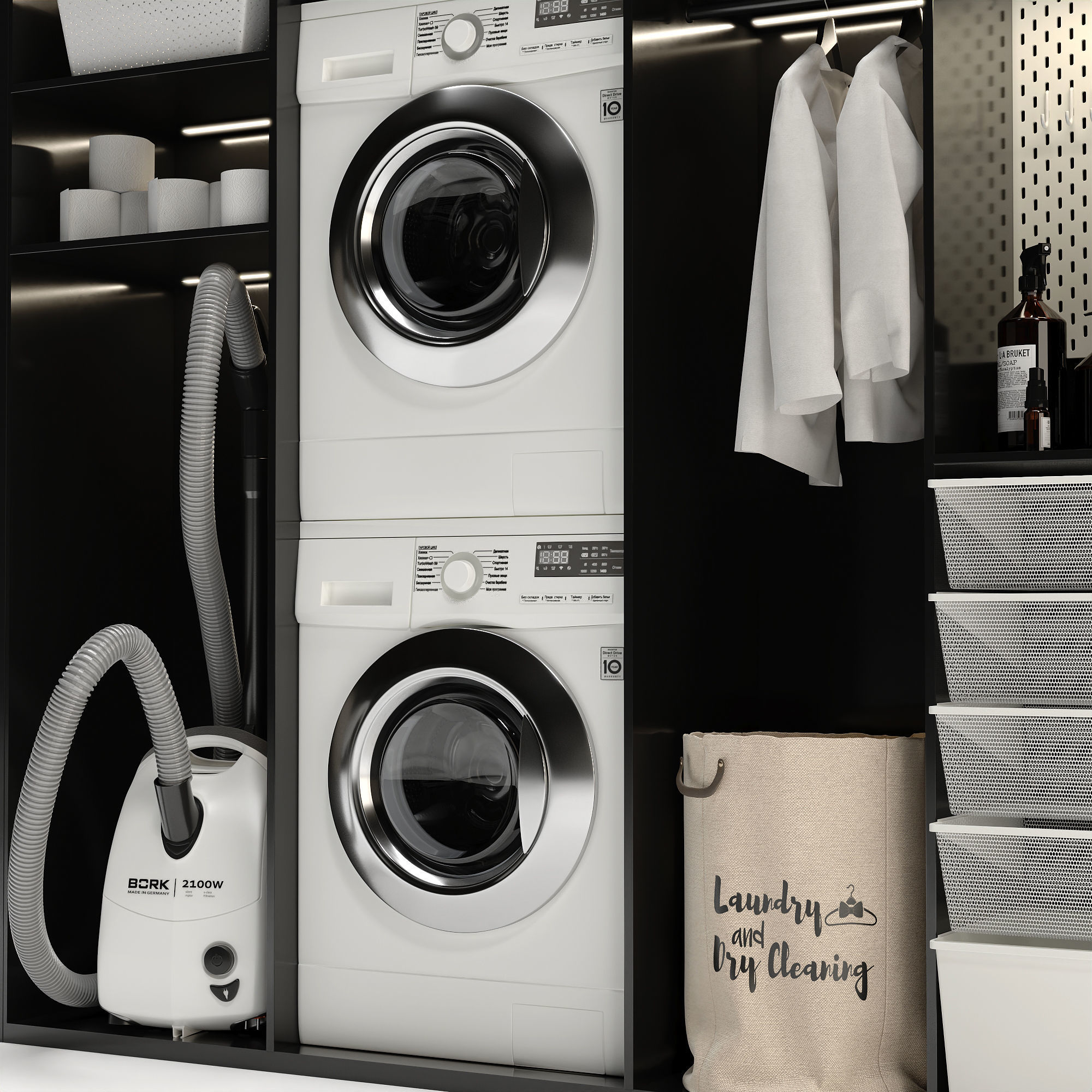Laundry room 3D model_2