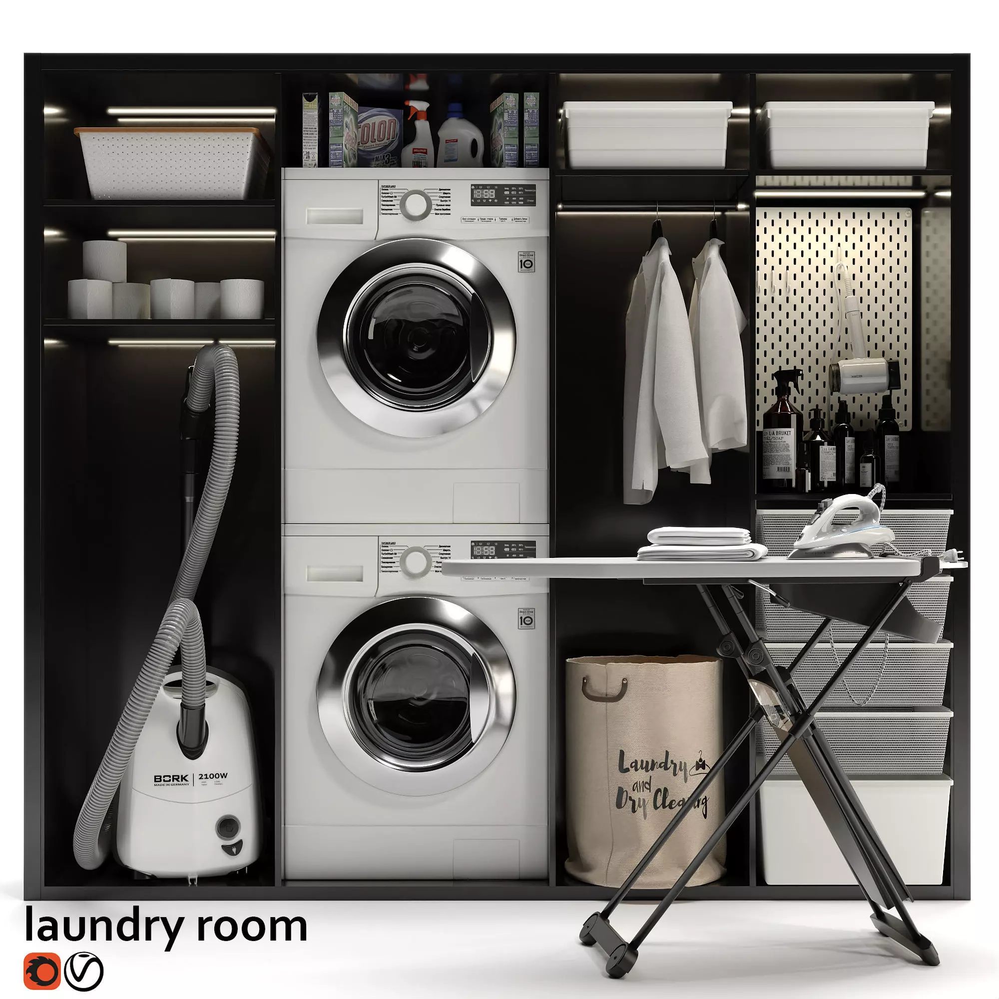 Laundry room 3D model_0