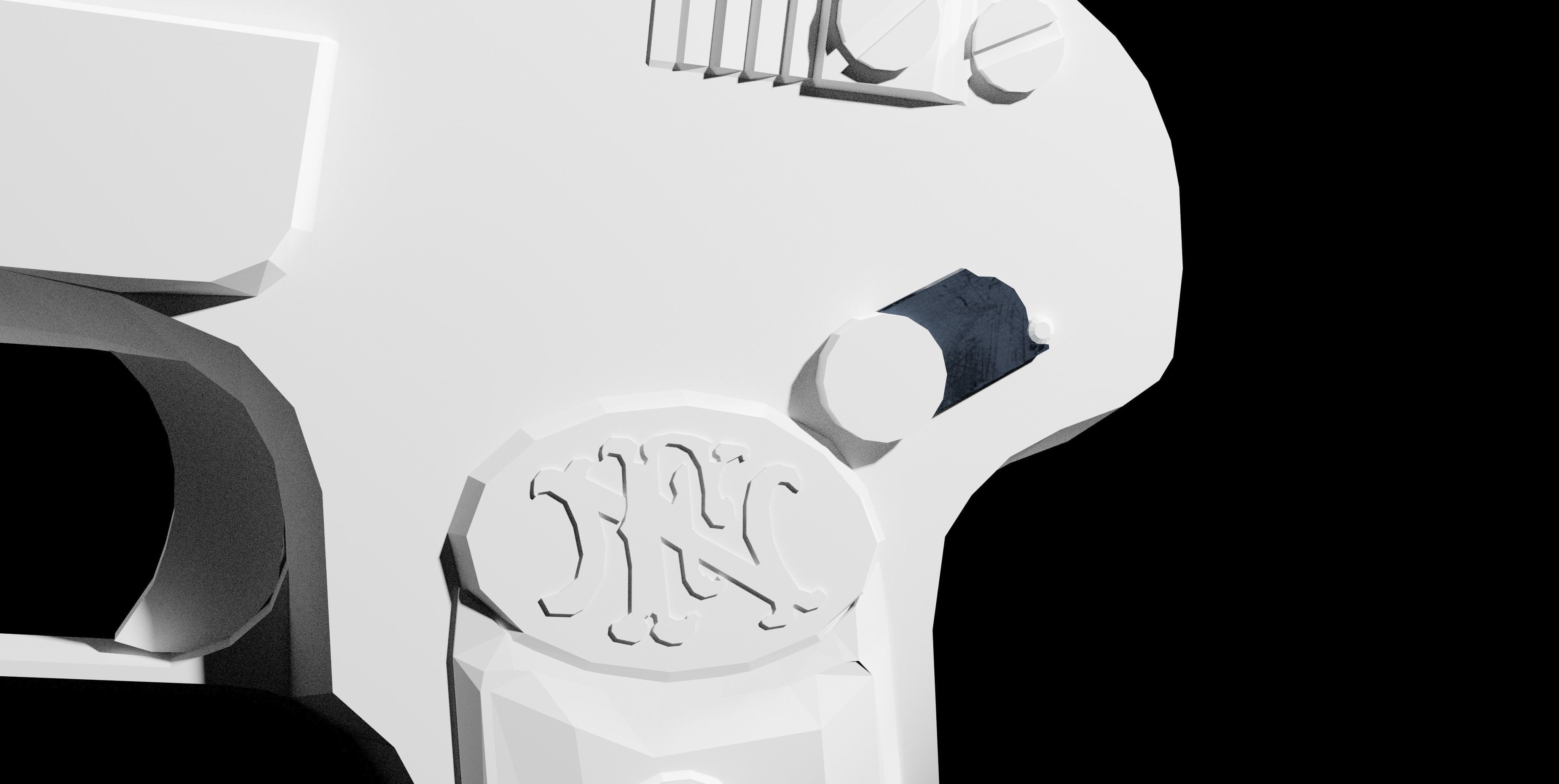 Browning FN M1900 Pistol Low-poly 3D model_23
