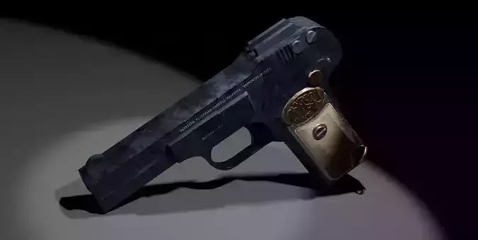 Browning FN M1900 Pistol Low-poly 3D model