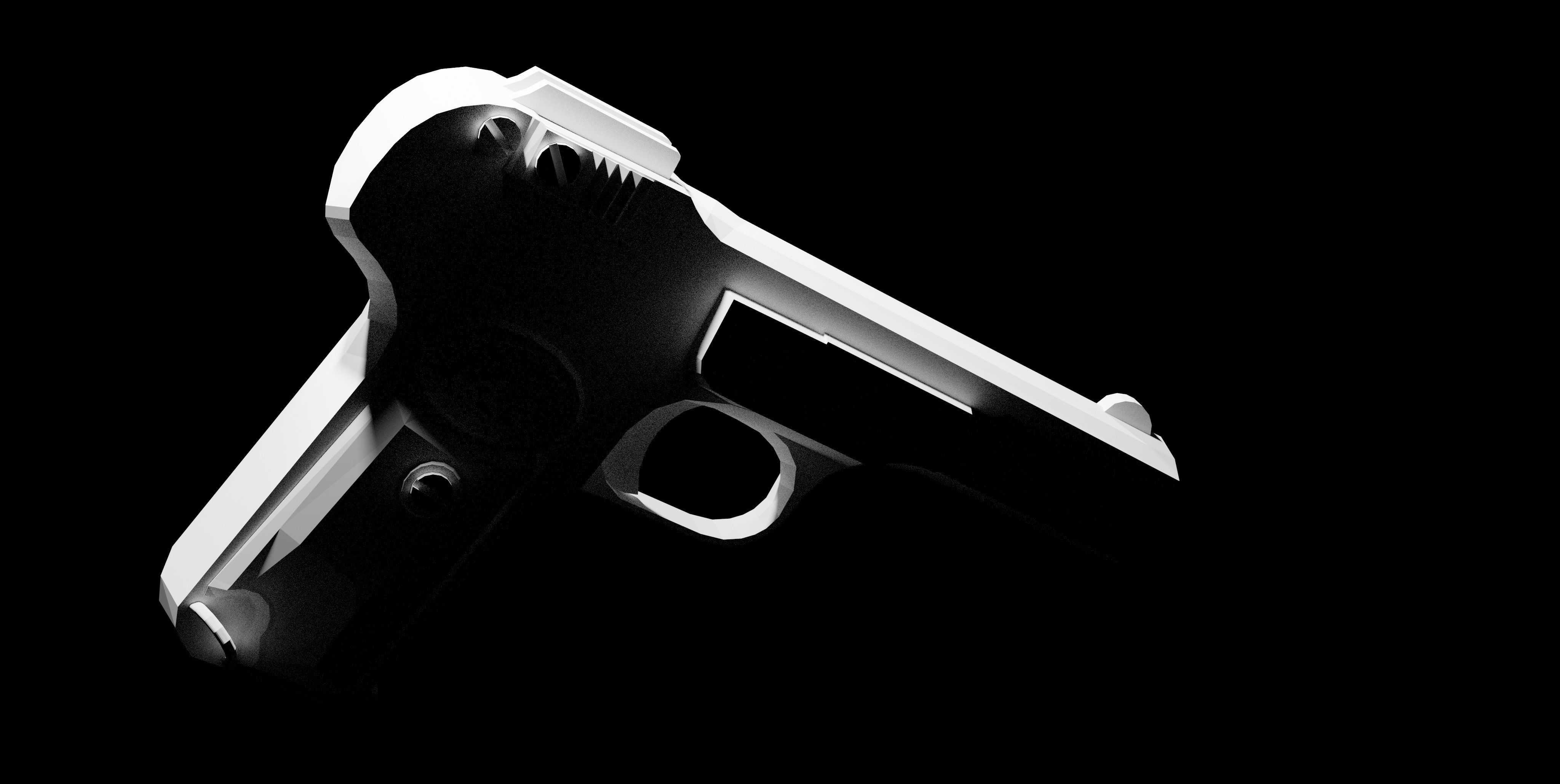 Browning FN M1900 Pistol Low-poly 3D model_17