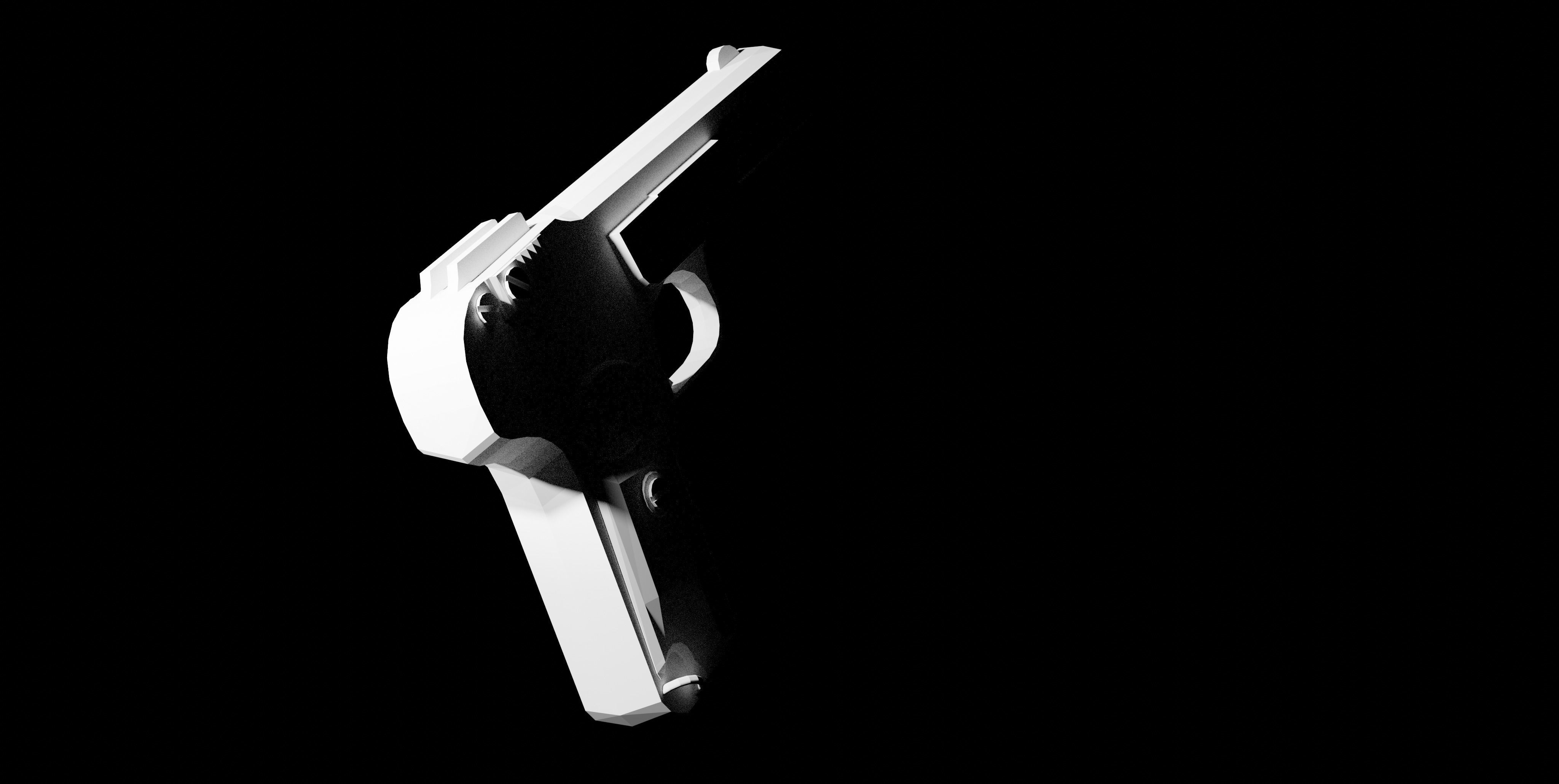 Browning FN M1900 Pistol Low-poly 3D model_14
