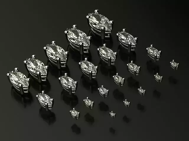 Head - bezel Marquise  stone 21 part S00007 3D print model
