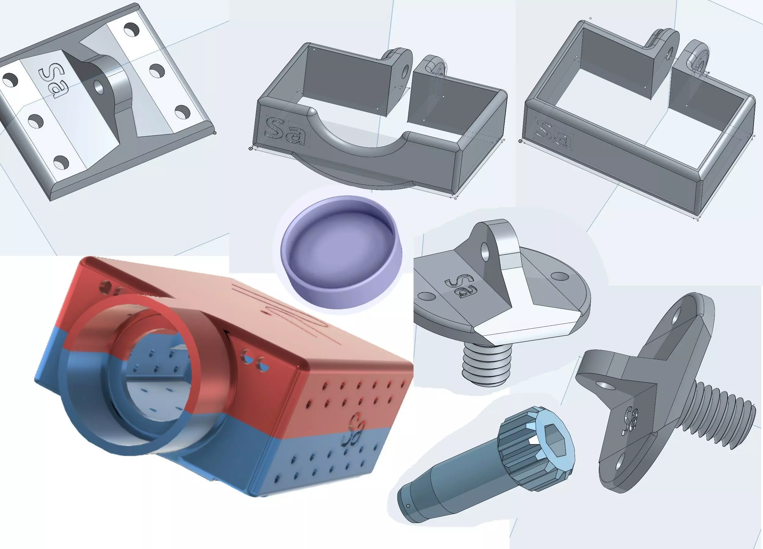  Body for Runcam 2 and Holder case Foxeer HD 3D print model_0