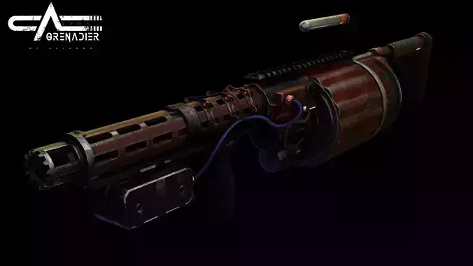 Grenade Launcher Alpha Grenadier Low-poly 3D model