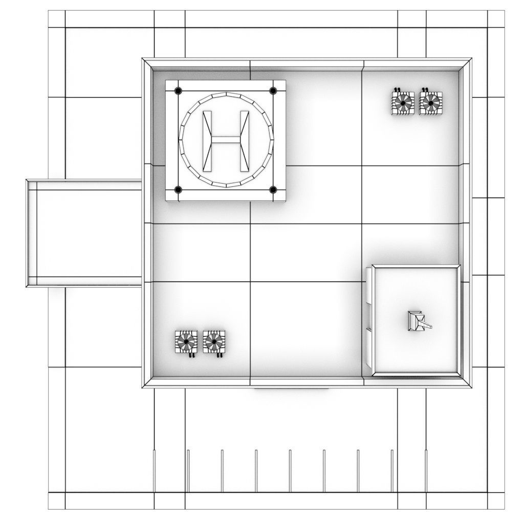 Isometric Cartoon Low Poly Hospital Building 3D model Low-poly 3D model_13