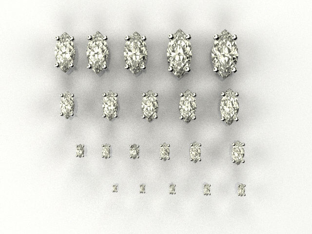 Head - bezel Pear  Marquise 99 part 3D Model Collection_19