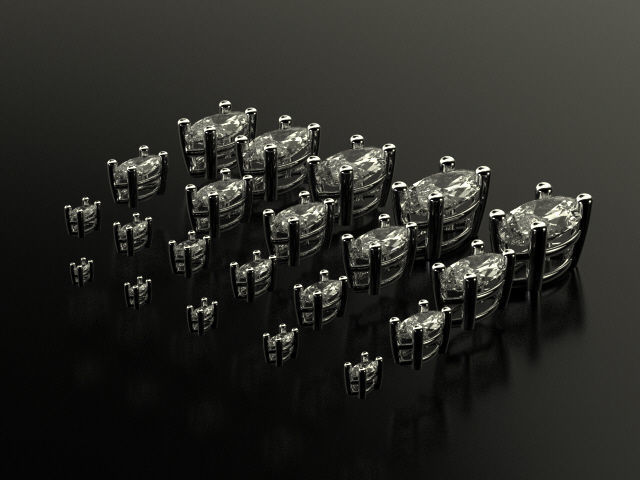 Head - bezel Pear  Marquise 99 part 3D Model Collection_22