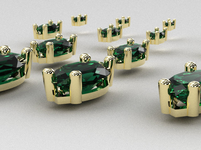 Head - bezel Pear  Marquise 99 part 3D Model Collection_14