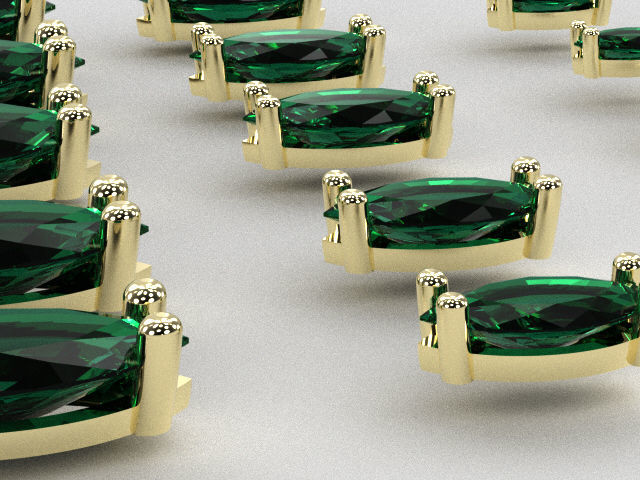 Head - bezel Pear  Marquise 99 part 3D Model Collection_13