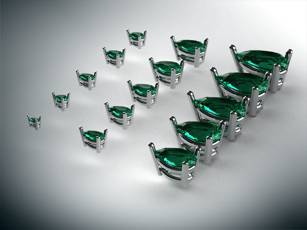 Head - bezel Pear  Marquise 99 part 3D Model Collection_32