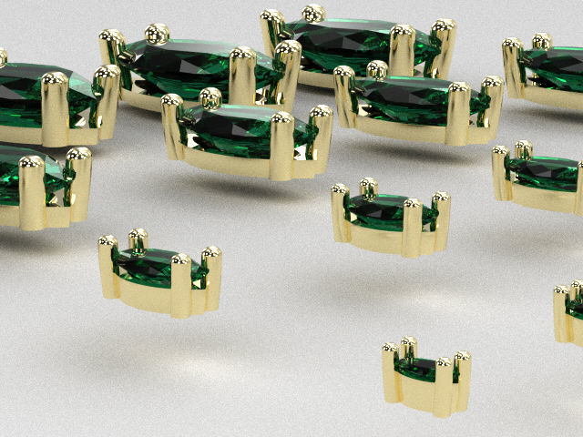 Head - bezel Pear  Marquise 99 part 3D Model Collection_11