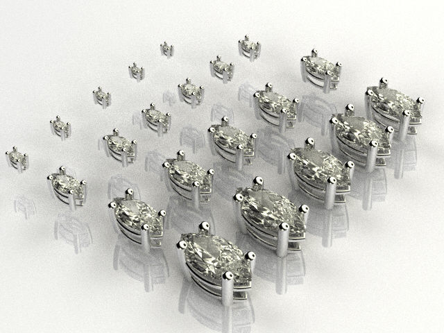 Head - bezel Pear  Marquise 99 part 3D Model Collection_24