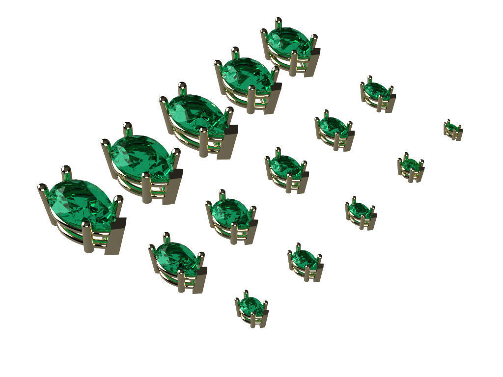 Head - bezel Pear  Marquise 99 part 3D Model Collection_40