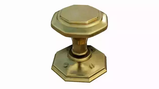 Vintage Door Knob 3D Model Low-poly 3D model