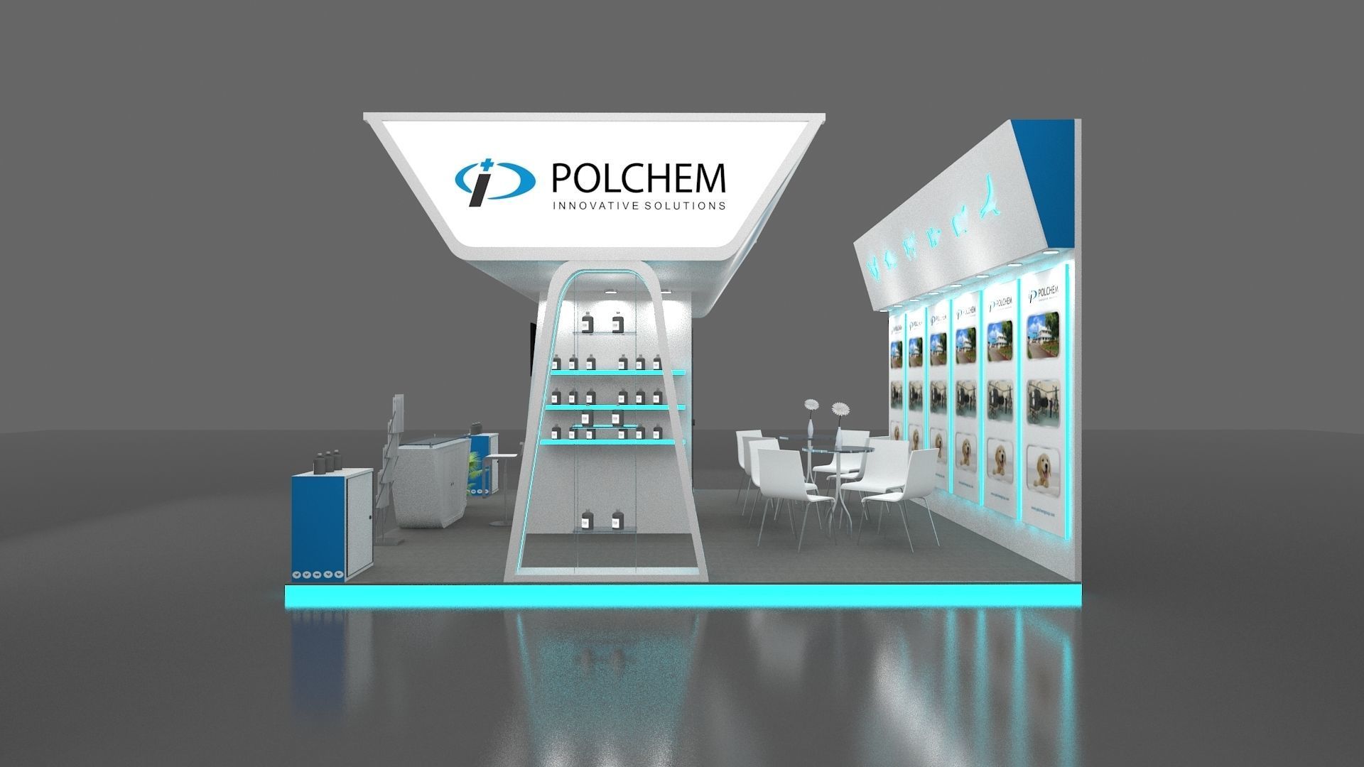 Exhibition stand 6 x 6 meters 3D model_1