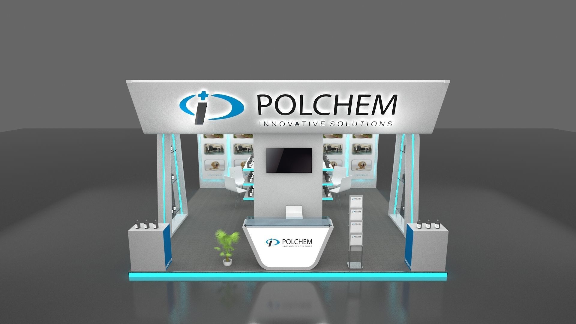 Exhibition stand 6 x 6 meters 3D model_4