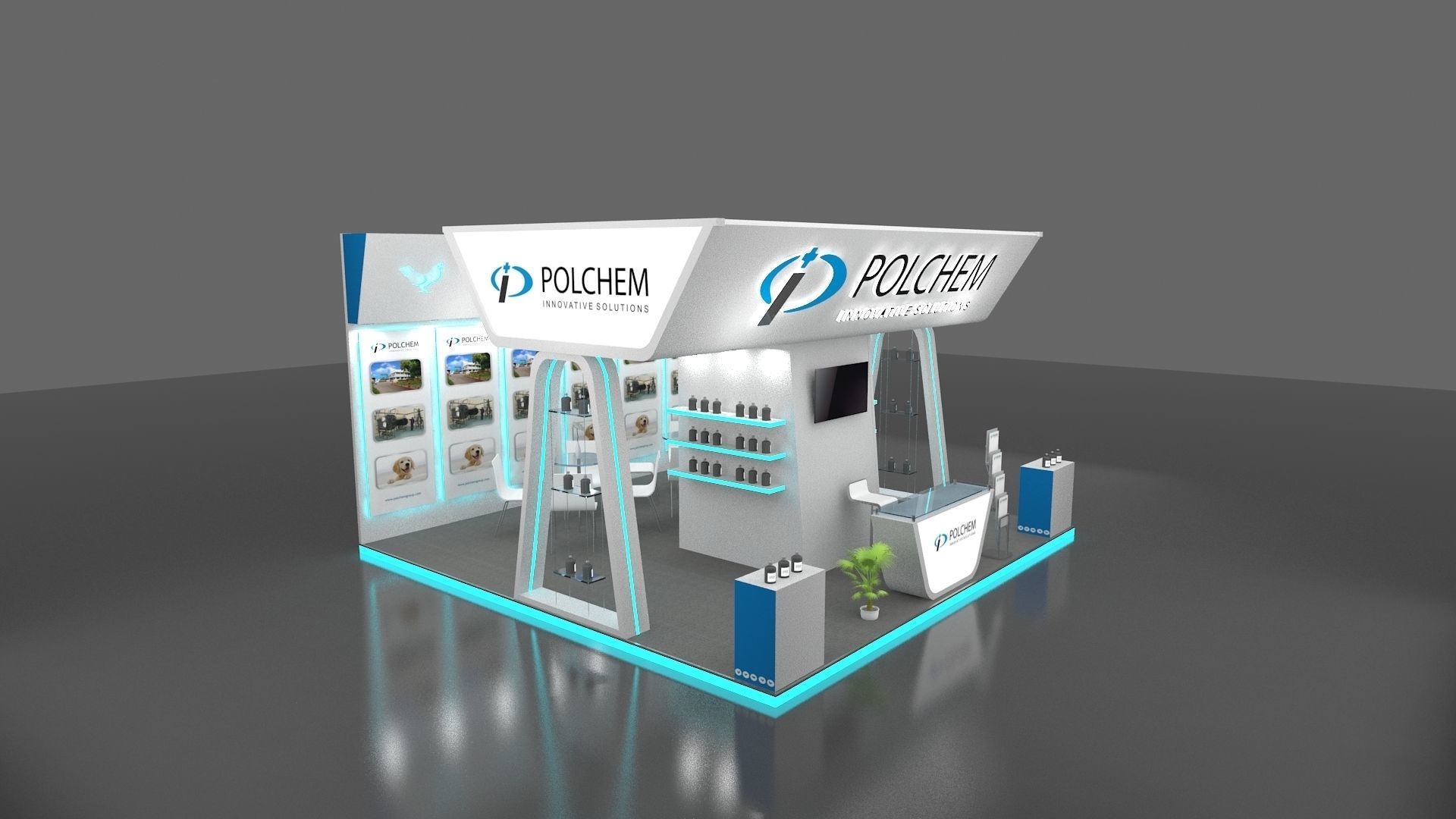 Exhibition stand 6 x 6 meters 3D model_5