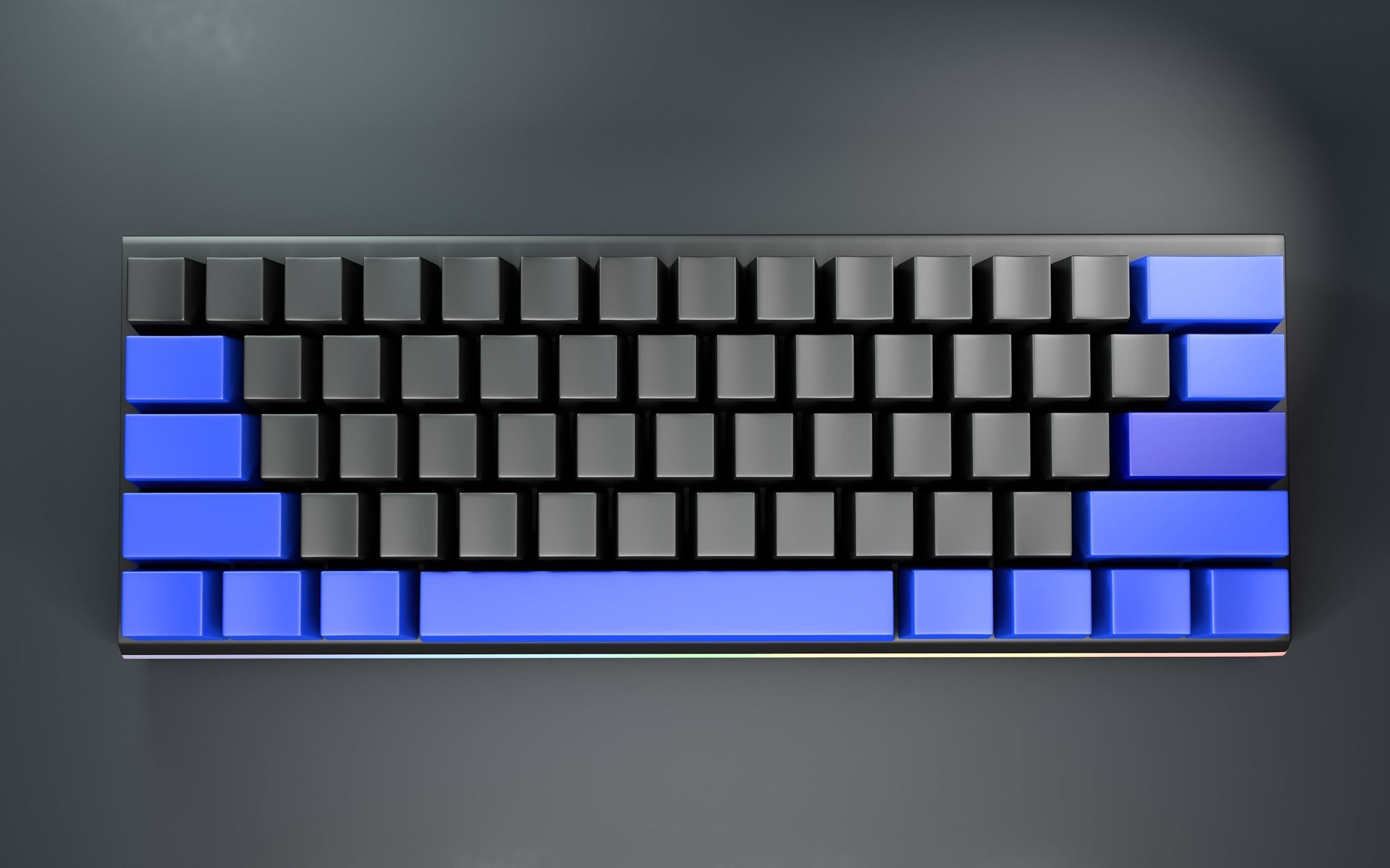 Custom RGB Keyboard 3D Model  Free 3D model_1