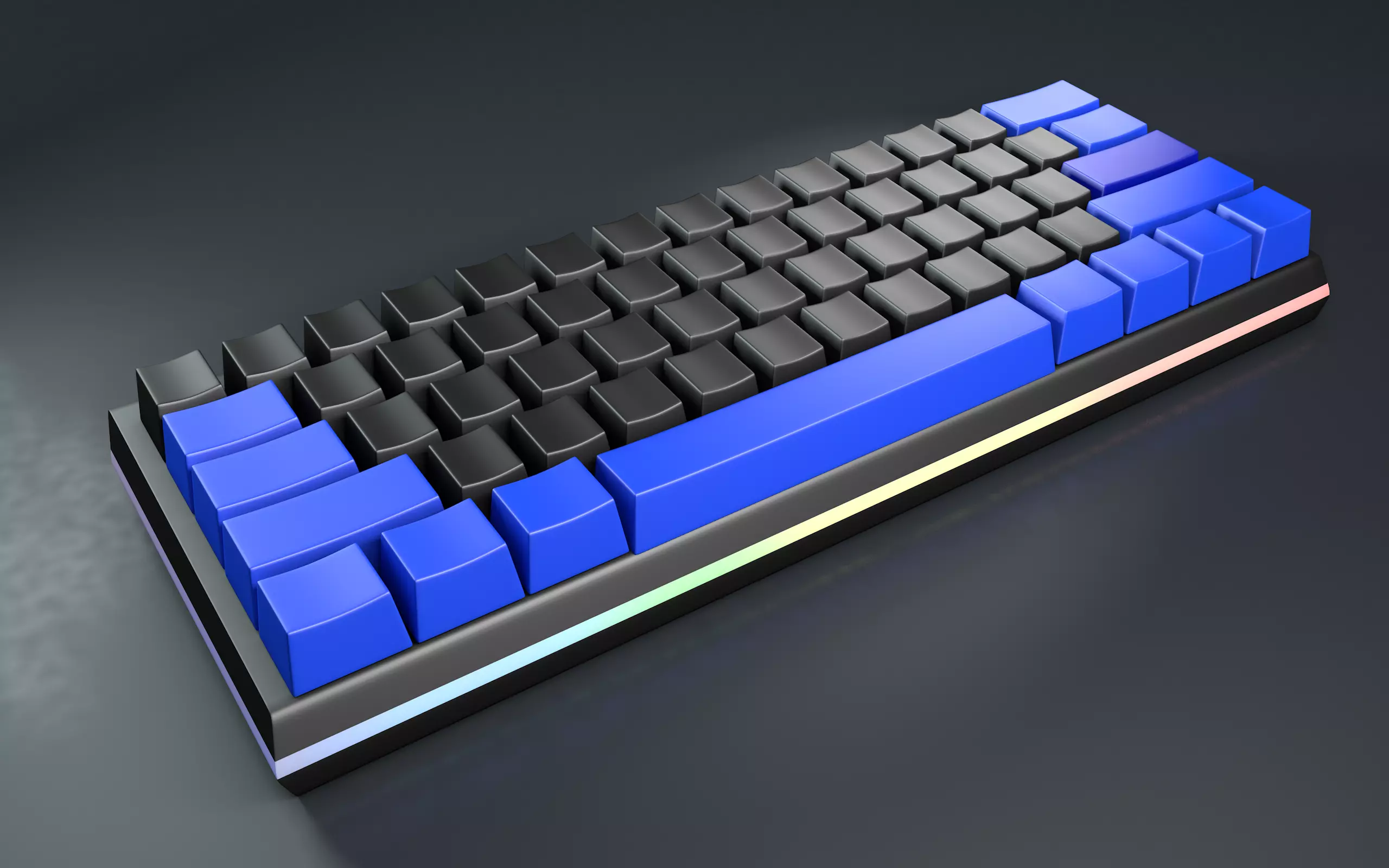 Custom RGB Keyboard 3D Model  Free 3D model_0