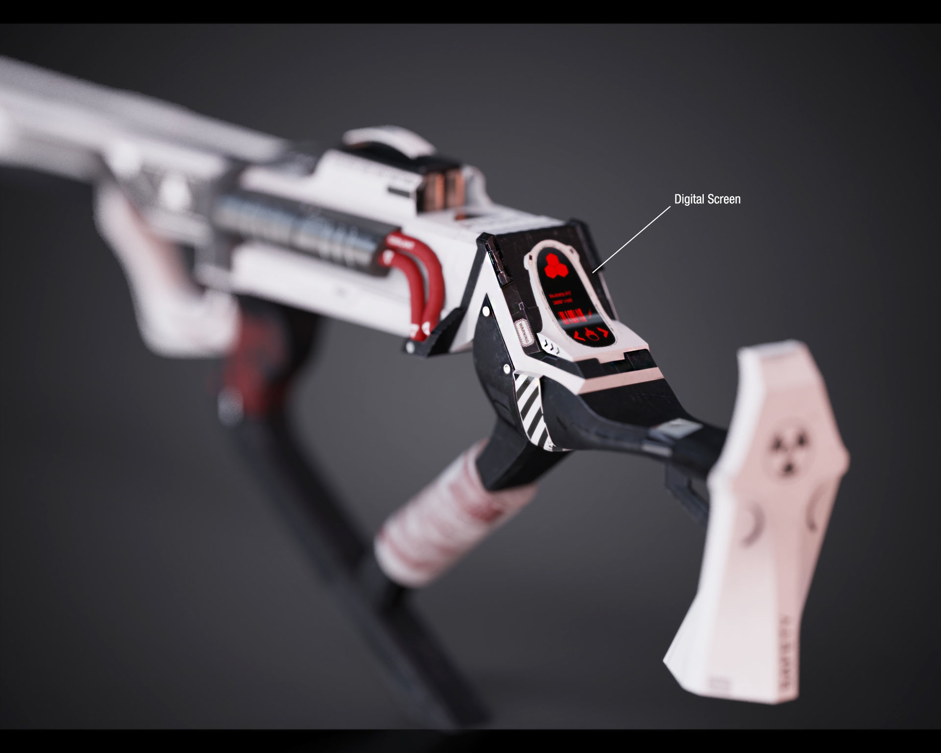 Modern Sci-Fi SMG Low-poly 3D model_6