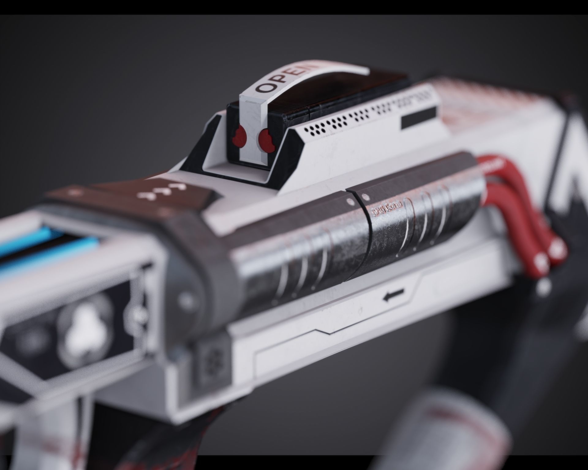 Modern Sci-Fi SMG Low-poly 3D model_7