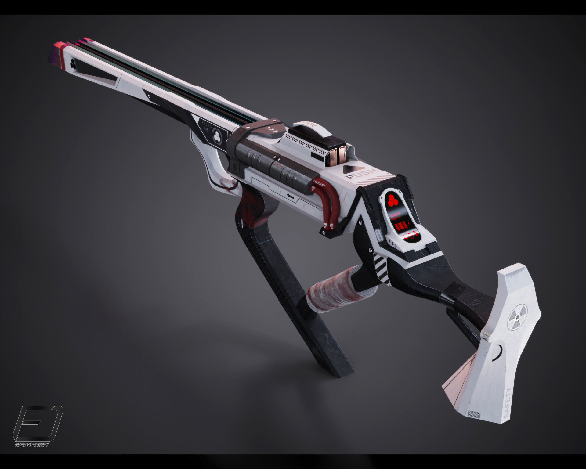 Modern Sci-Fi SMG Low-poly 3D model_3