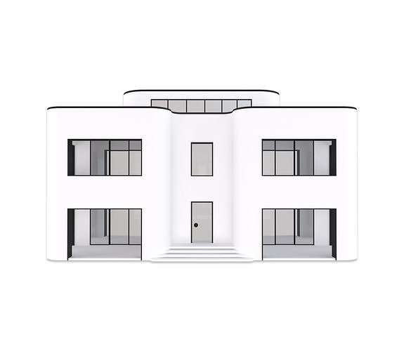 Villa Scene  Low-poly 3D model