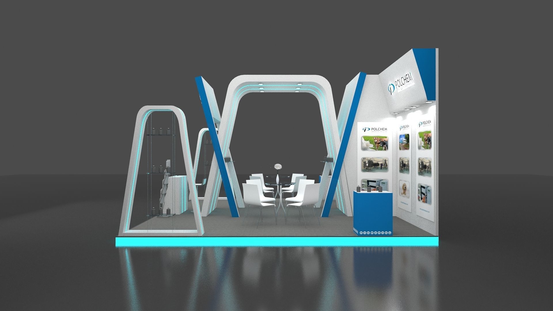 Exhibition stand 6 x 6 meters 3D model_3
