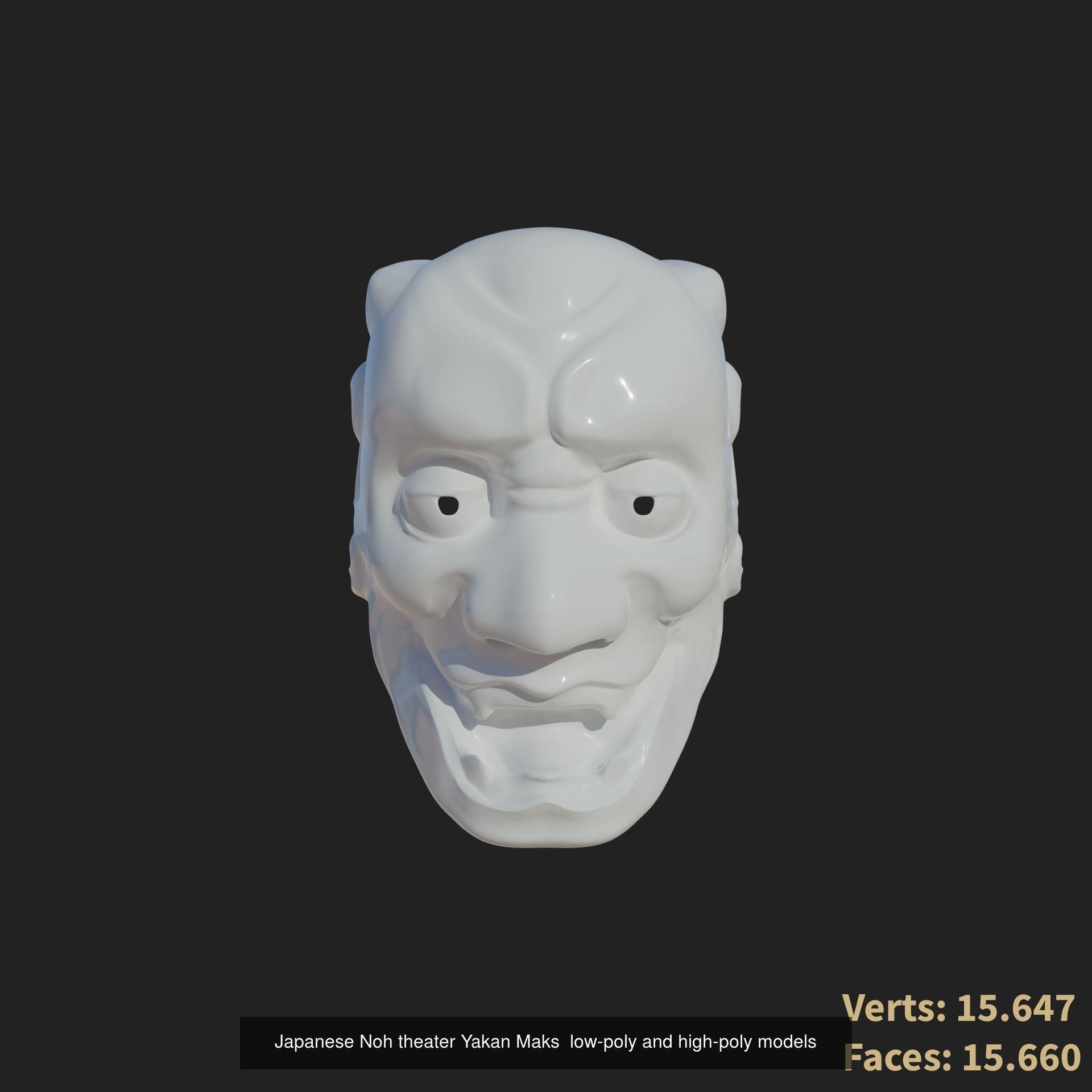 Collection of Japanese Masks Noh theater masks  _3