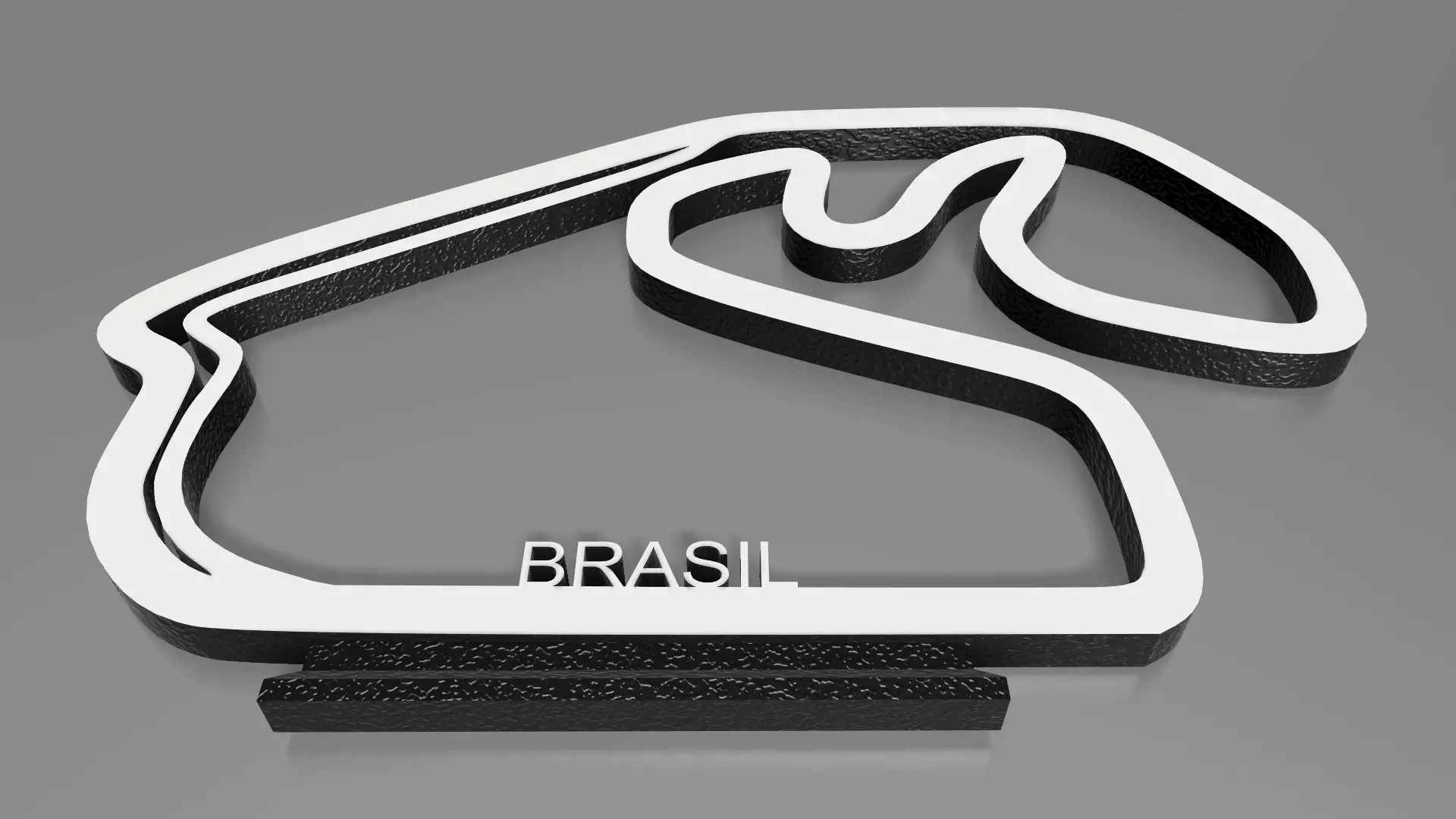 F1 Brasil Racing Track Decor STL File Autodesk Fusion 360 3D print model_0
