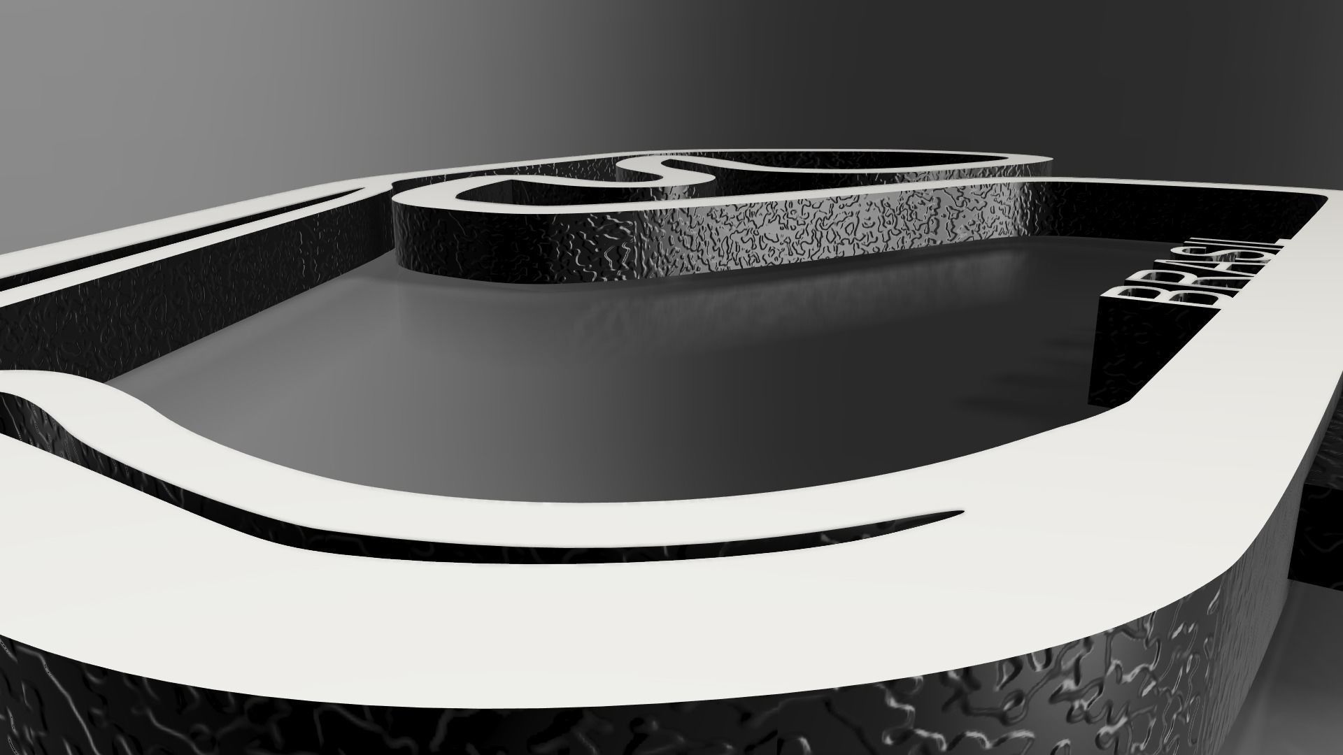 F1 Brasil Racing Track Decor STL File Autodesk Fusion 360 3D print model_7