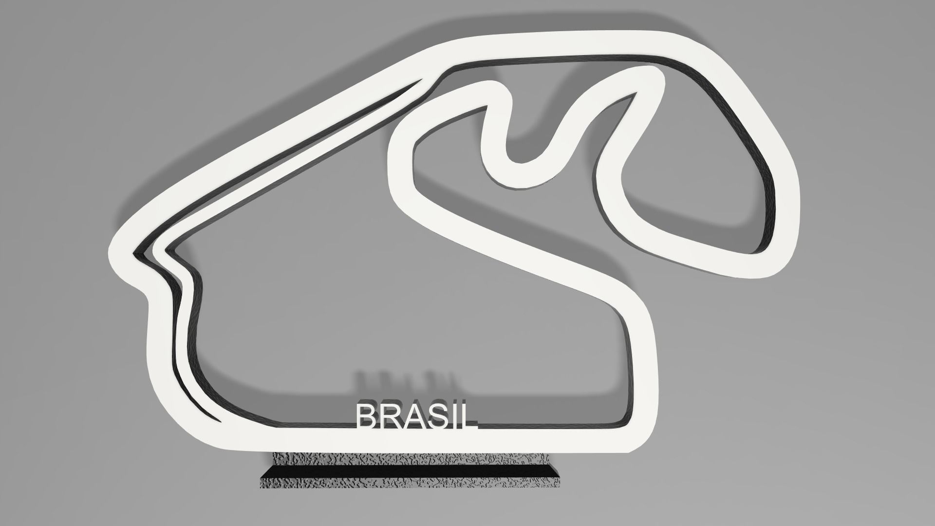 F1 Brasil Racing Track Decor STL File Autodesk Fusion 360 3D print model_2