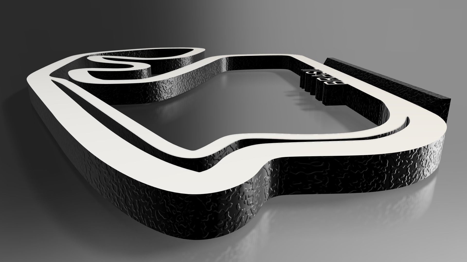 F1 Brasil Racing Track Decor STL File Autodesk Fusion 360 3D print model_9