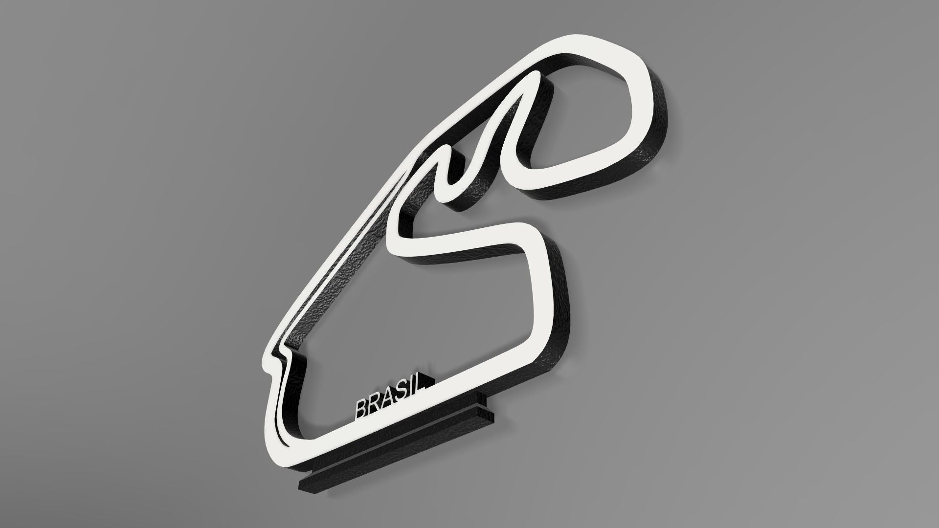 F1 Brasil Racing Track Decor STL File Autodesk Fusion 360 3D print model_4