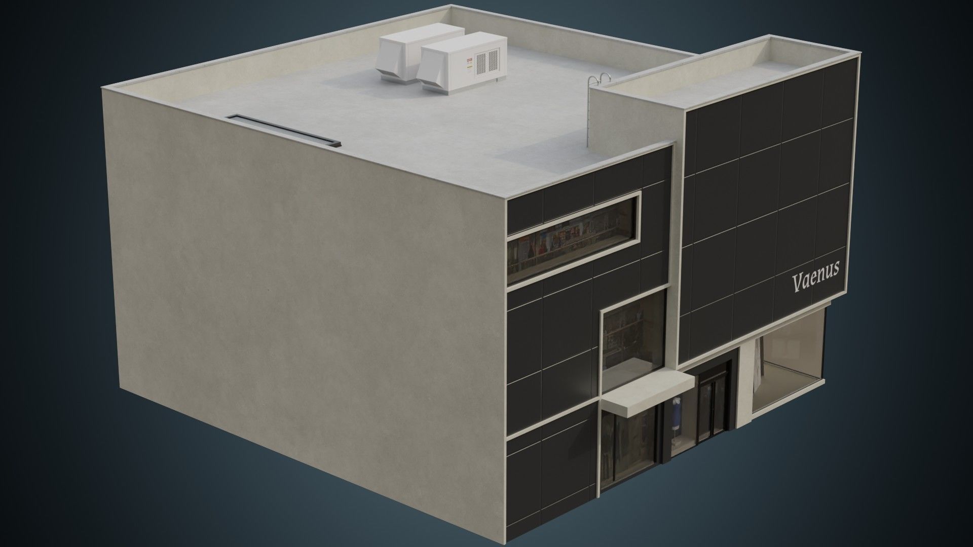 Building 5A Low-poly 3D model_1