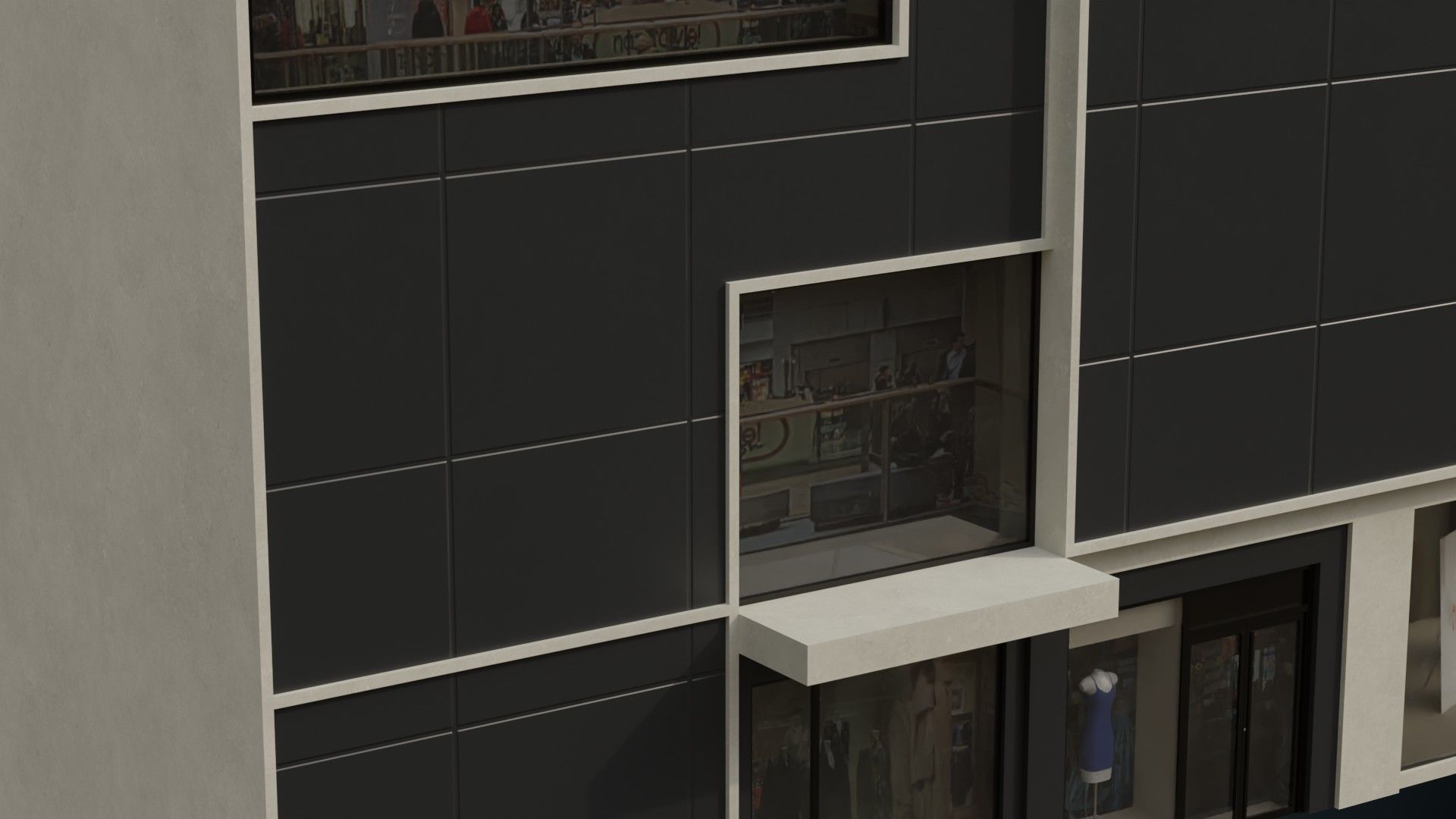 Building 5A Low-poly 3D model_5