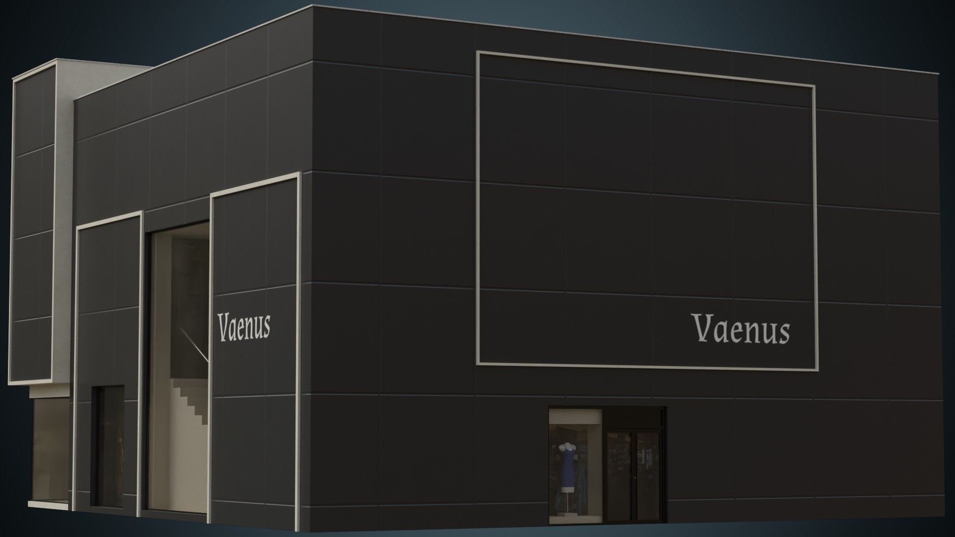 Building 5A Low-poly 3D model_3