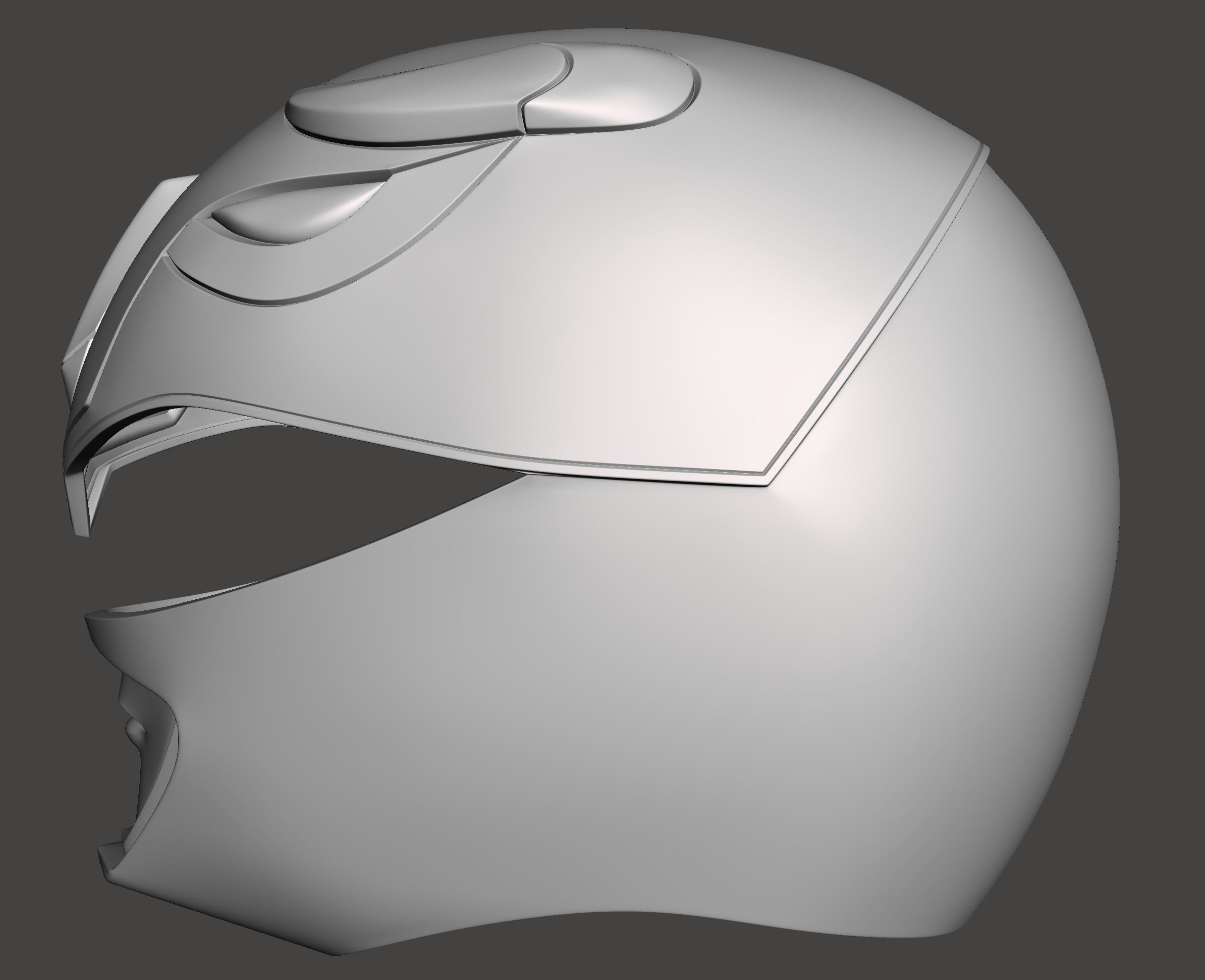 Blue Power Ranger Helmet 3D print model_2