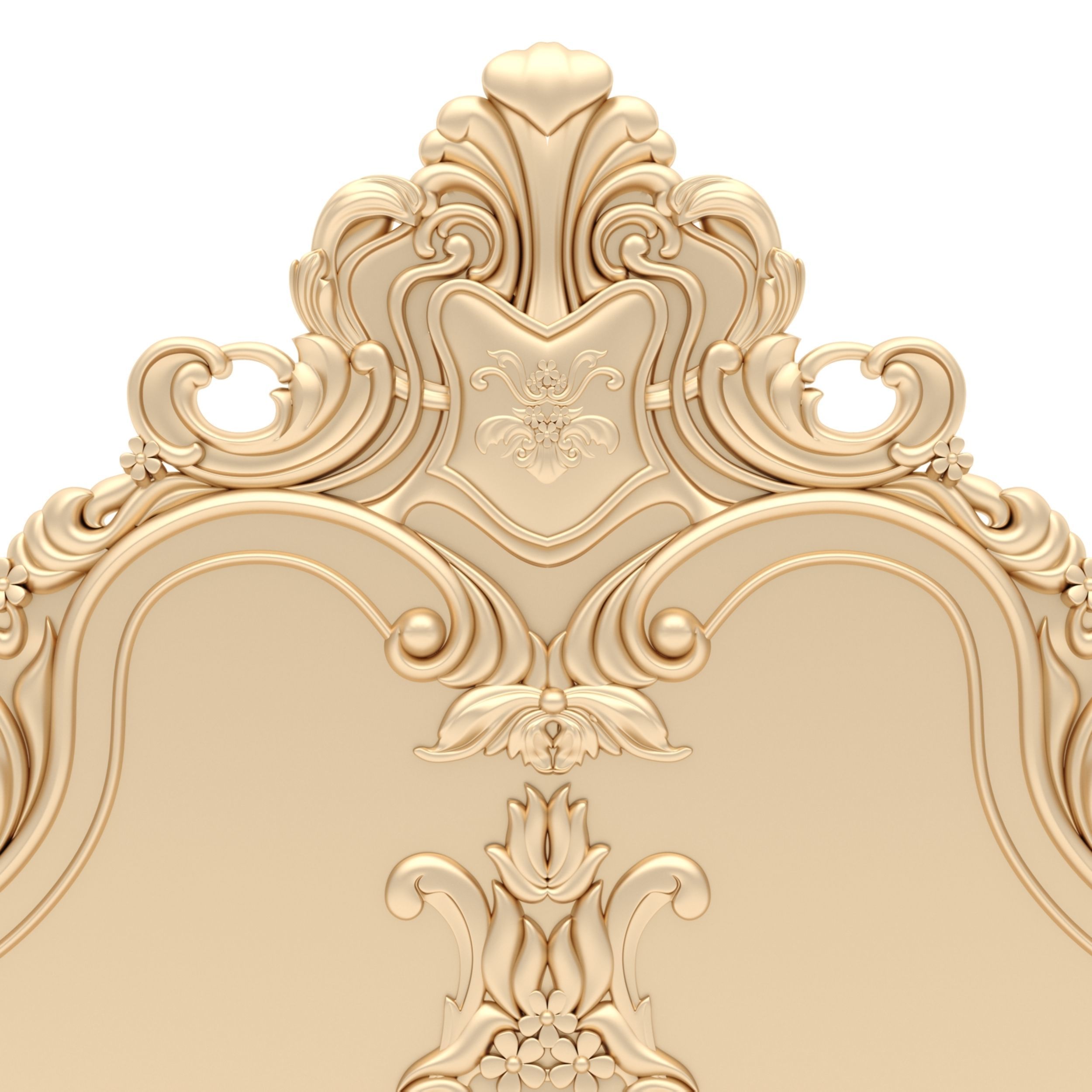 Bed Ornament Frame 1 - For CNC and Interior 3D model_3