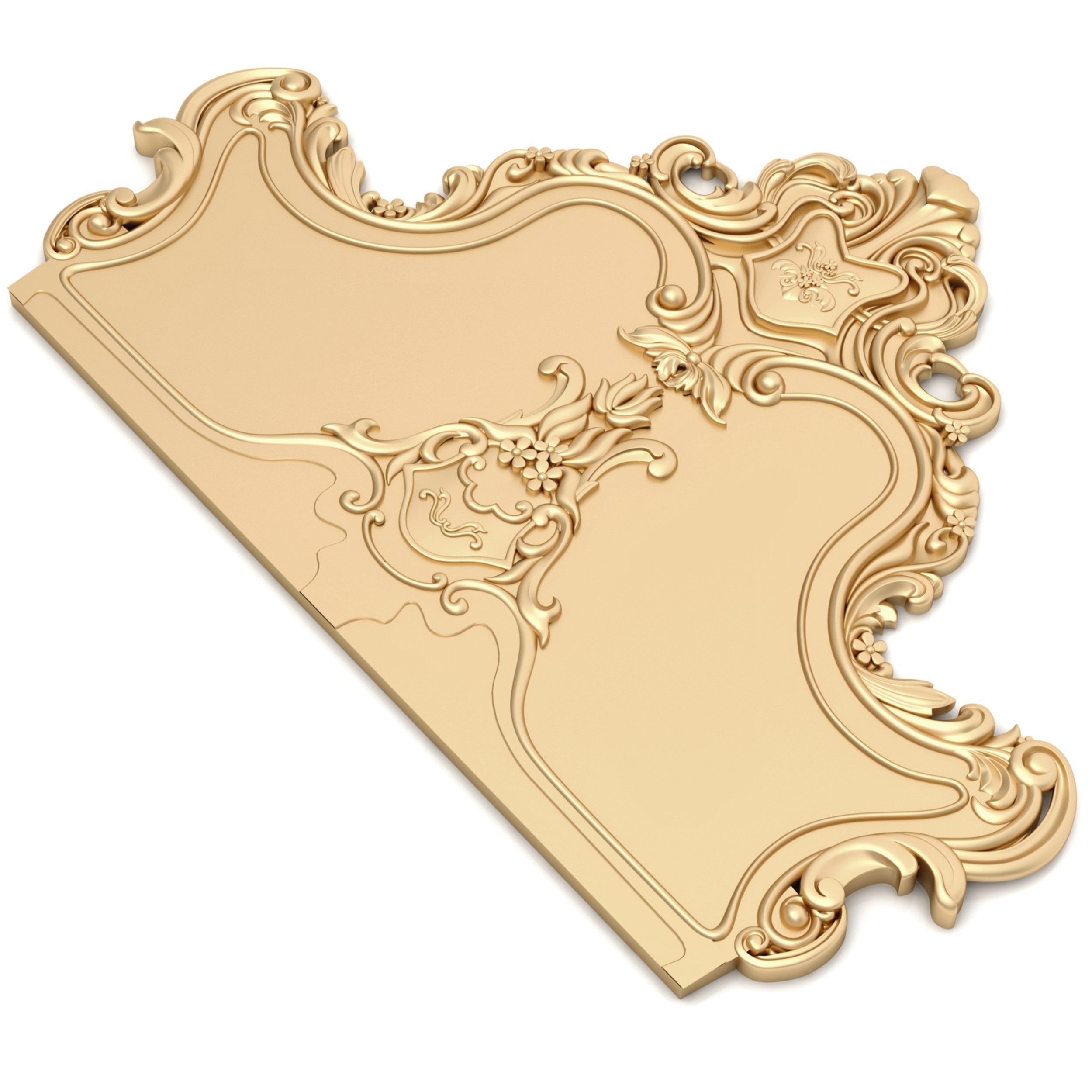 Bed Ornament Frame 1 - For CNC and Interior 3D model_1