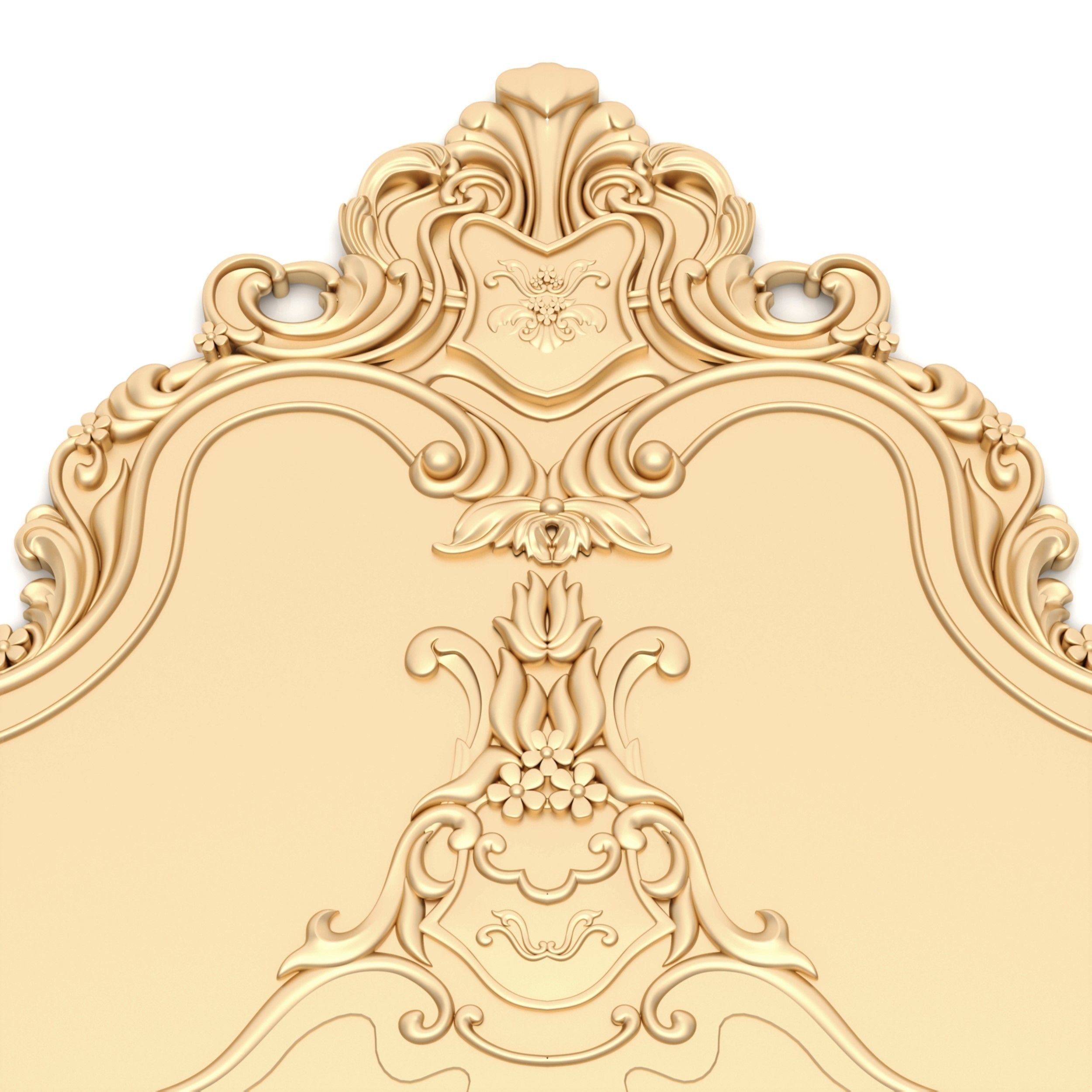 Bed Ornament Frame 1 - For CNC and Interior 3D model_4